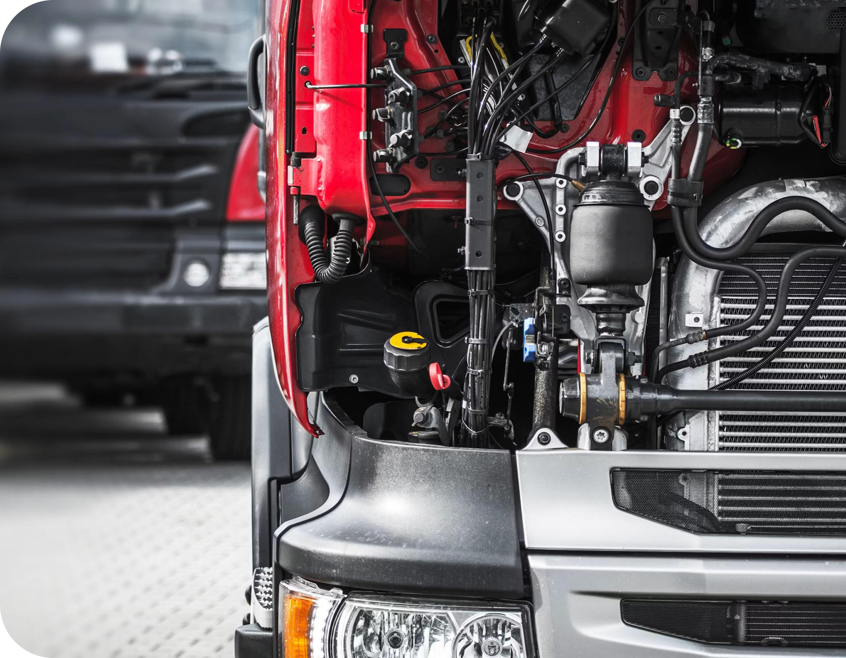 ISUZU truck engine detail